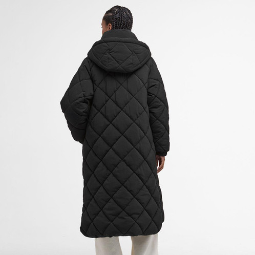 Black Barbour Womens Kirkton Puffer Jacket Back