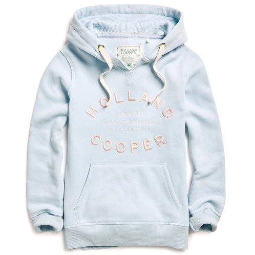 Pale Blue Holland Cooper Womens Varsity Hoodie