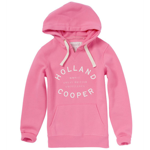 Peony Pink Holland Cooper Womens Varsity Hoodie