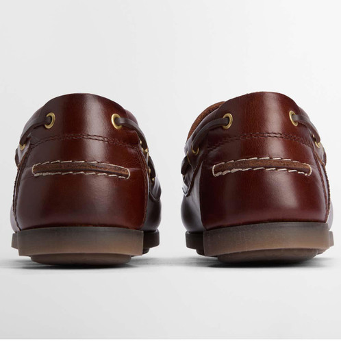 Mahogany Barbour Mens Wake Boat Shoe back