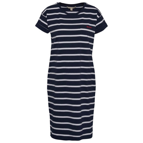 Navy Barbour Womens Otterburn Stripe Dress