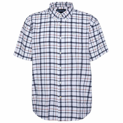 Barbour Mens Glover Short Sleeve Linen Blend Regular Fit Shirt