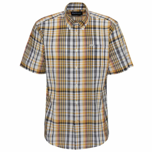Ochre Barbour Mens Hartley Short Sleeve Regular Shirt