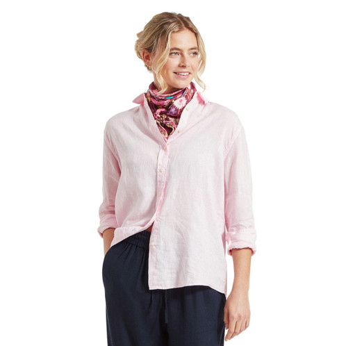 Schoffel Womens Salthouse Linen Shirt model front