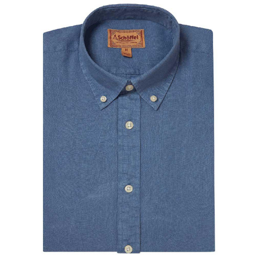Schoffel Mens Walsingham Linen Shirt French Navy main
