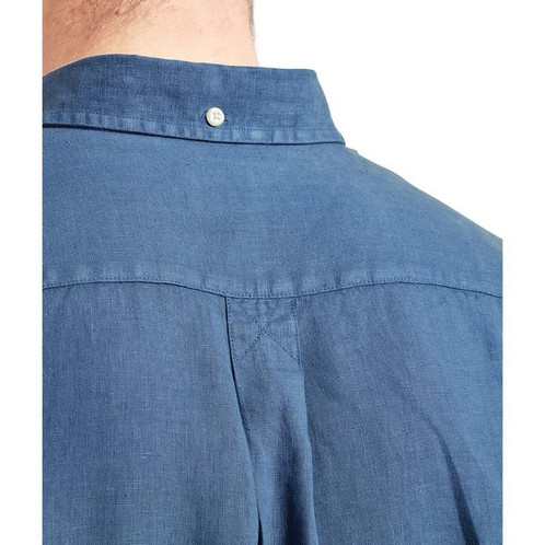 Schoffel Mens Walsingham Linen Shirt French Navy back collar