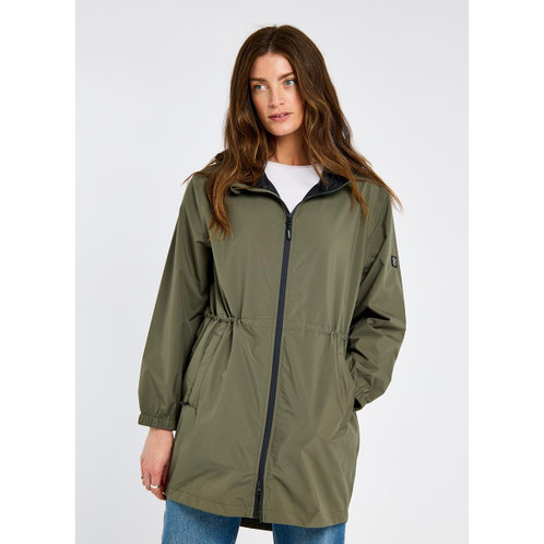 Kelp Dubarry Womens Brookside Waterproof Jacket On Model