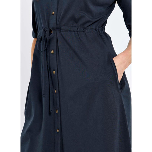 Navy Dubarry Womens Hanlon Shirt Dress Pocket Detail