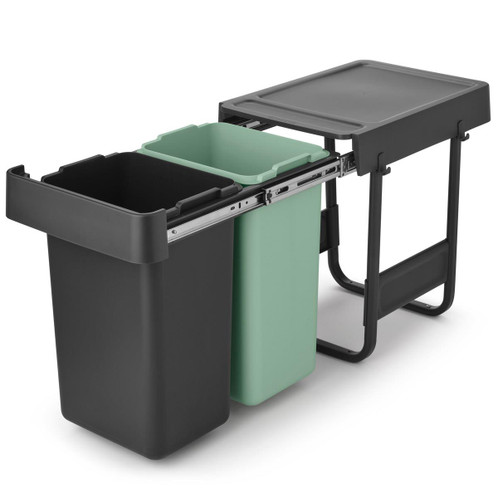 Brabantia Sort & Go Built-In Bin 2 x 15 Litre Pulled Out