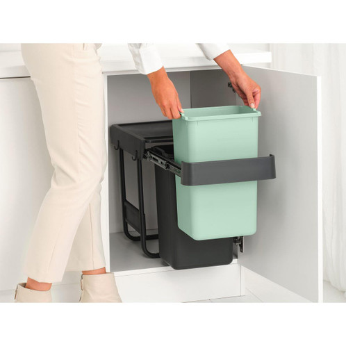 Brabantia Sort & Go Built-In Bin 2 x 15 Litre Lifestyle Removing Bin
