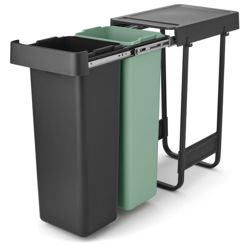 Brabantia Sort & Go Built-In Bin 2 x 30 Litre Pulled Out