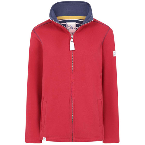 Red Lazy Jacks Womens LJ33 Full Zip Plain Sweatshirt