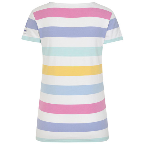 Watercolours Lazy Jacks Womens LJ8M Short Sleeve Breton T-Shirt Back