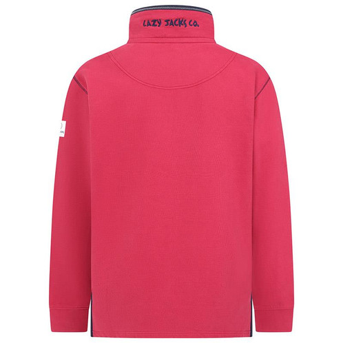 Rouge Lazy Jacks Mens LJ40 Plain 1/4 Zip Sweatshirt Back