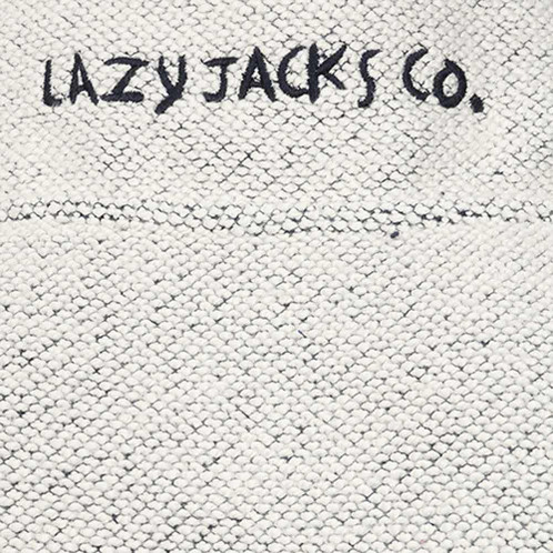 Grey Marl Lazy Jacks Mens LJ703 1/4 Zip Textured Sweatshirt Back Neck