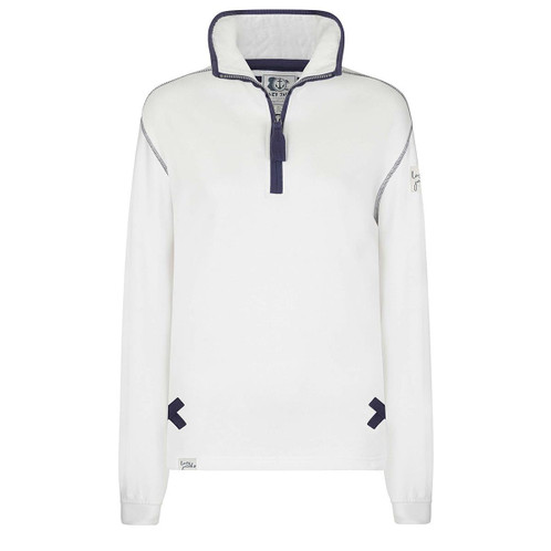 White Lazy Jacks Womens LJ3 1/4 Zip Sweatshirt