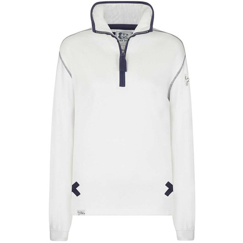 White Lazy Jacks Womens LJ3 1/4 Zip Sweatshirt