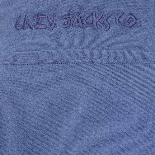 Denim Lazy Jacks Womens LJ3 1/4 Zip Sweatshirt Back Neck