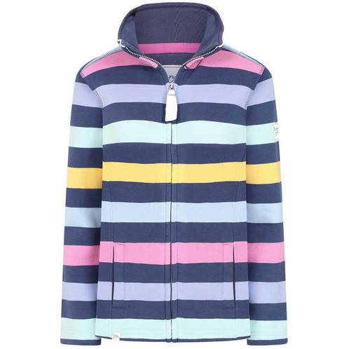 Winter Watercolours Lazy Jacks Womens LJ32 Striped Full Zip Sweatshirt