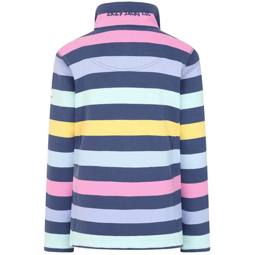 Winter Watercolours Lazy Jacks Womens LJ32 Striped Full Zip Sweatshirt Back