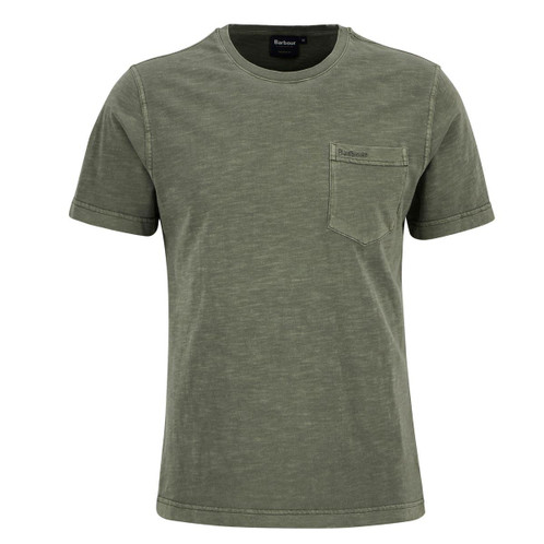 Light Moss Barbour Mens Pigment Dyed Slub T-Shirt