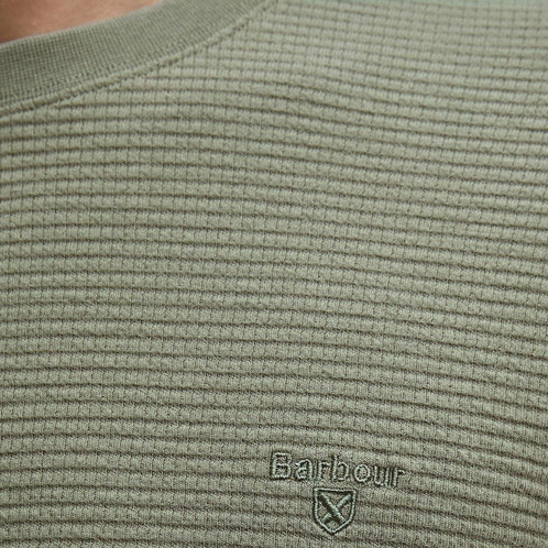 Light Moss Barbour Mens Platford Tailored T-Shirt Detail