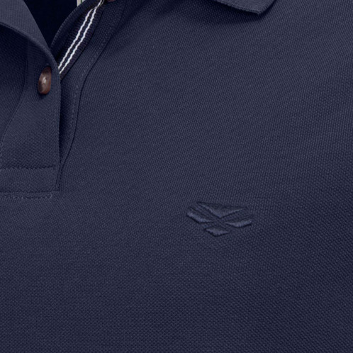Navy Hoggs Of Fife Cora Ladies Pique Polo Shirt Chest