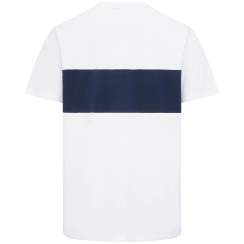 White/Navy/White Hoggs Of Fife Mens Dalbeattie Colour Block T-Shirt Back