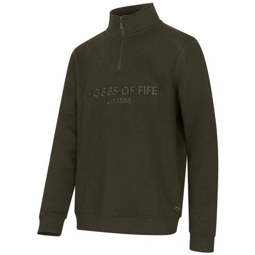 Forest Hoggs Of Fife Mens Galloway 1888 Plain 1/4 Zip Sweatshirt