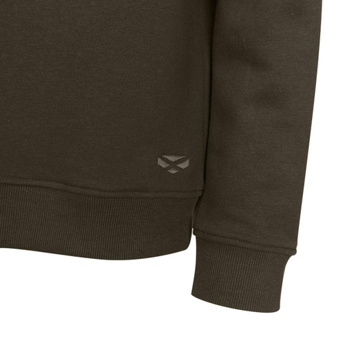 Forest Hoggs Of Fife Mens Galloway 1888 Plain 1/4 Zip Sweatshirt Cuff