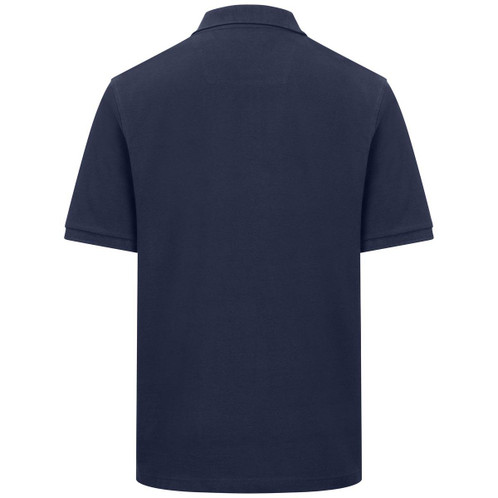 Navy Hoggs Of Fife Mens Newton Pique Polo Shirt Back