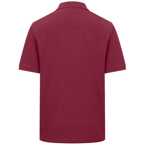Burgundy Hoggs Of Fife Mens Newton Pique Polo Shirt Back