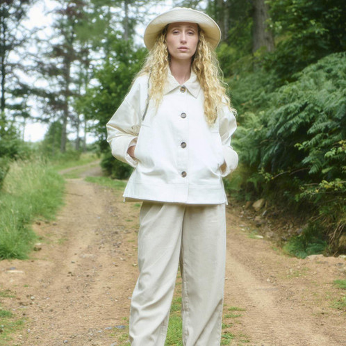 Neutral Barbour Womens Abbey Casual Jacket Lifestyle 3