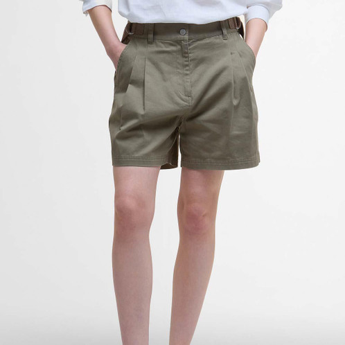Dusky Green Barbour Womens Cecile Shorts Front