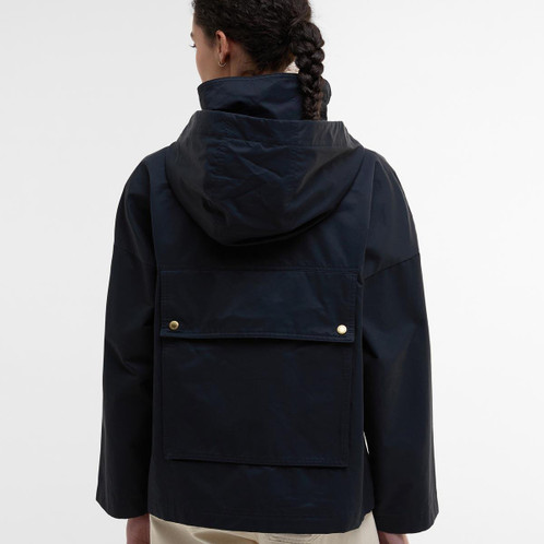 Dark Navy Barbour Womens Cecile Showerproof Jacket Back