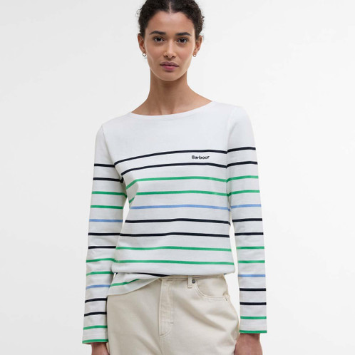 Cloud Stripe Barbour Womens Hawkins Top PRE-AW25 Front