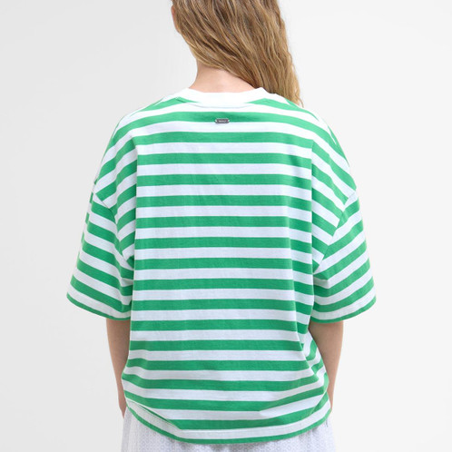 White/Kelly Green Babour Womens Abby Top Back