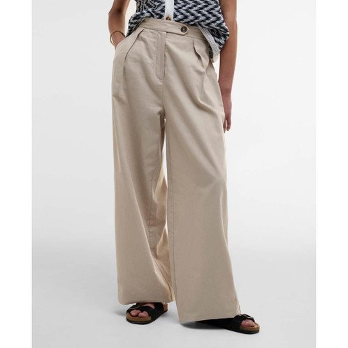 Light Sand Barbour Womens Lucy Trousers ON Model
