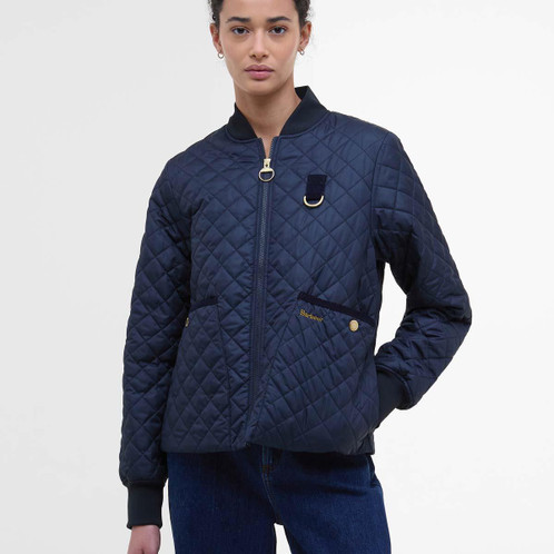 Dark Navy Barbour Womens Reyna Quilted Jacket Front