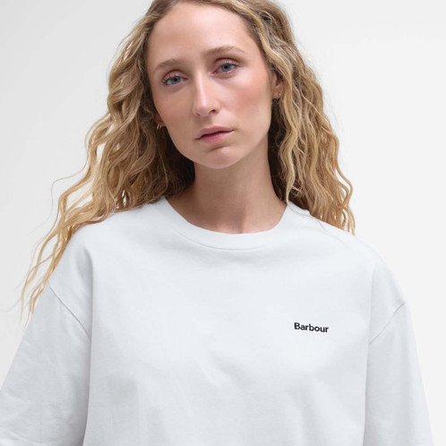 White Barbour Womens Jema Top Front