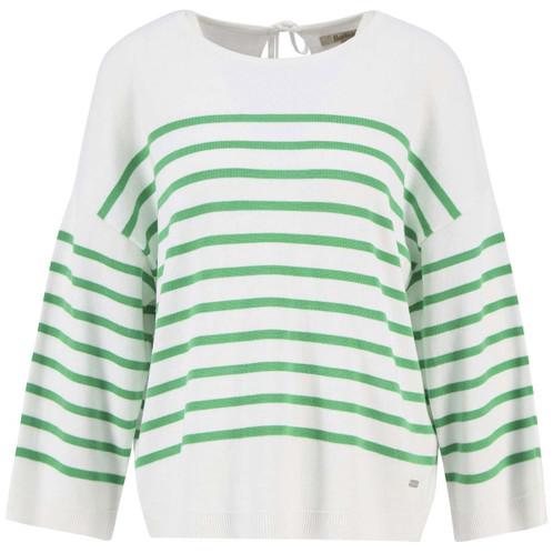 Cloud/Kelly Green Barbour Womens Kayleigh Knitted Jumper