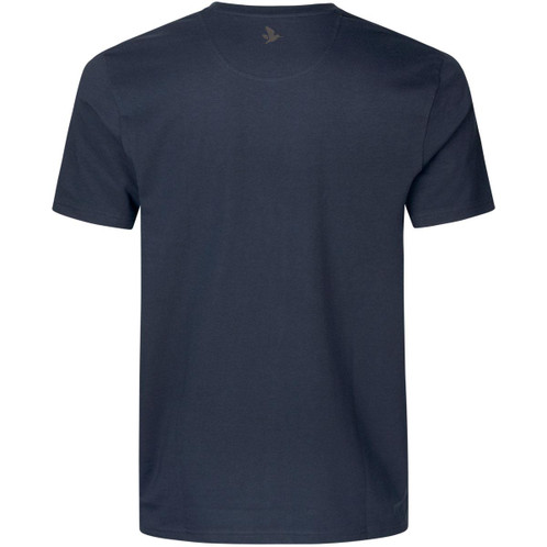Dark Navy Seeland Mens Path T-Shirt Back