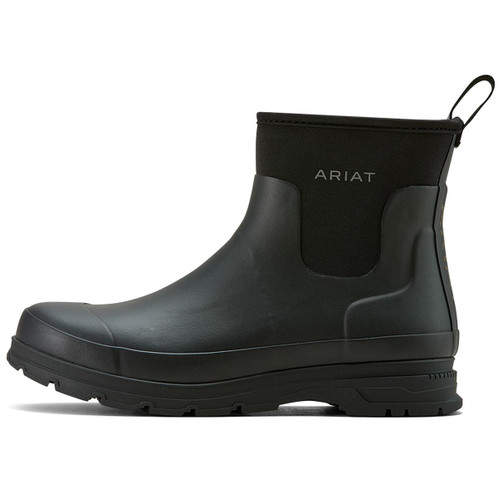Black Ariat Mens Kelmarsh Shortie Rubber Boots Side View