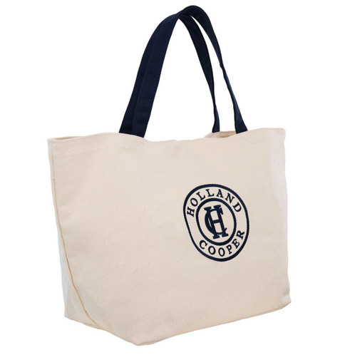 Ecru Navy Holland Cooper Classic Shopper Angle View