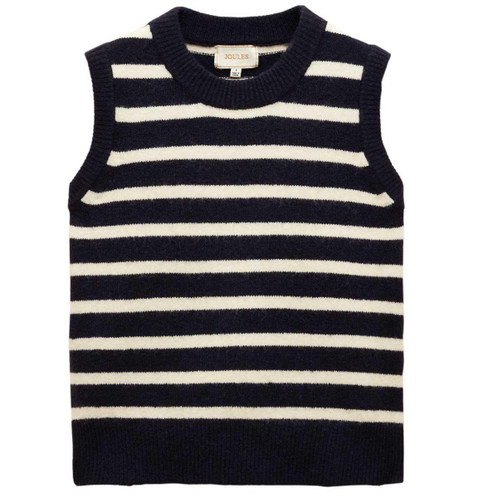 Navy Stripe Joules Womens Holly Stripe Knitted Vest