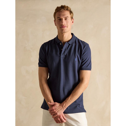 Navy Joules Mens Woody Polo Shirt On Model