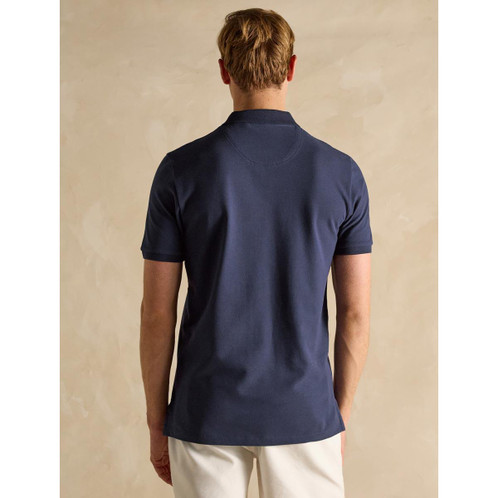 Navy Joules Mens Woody Polo Shirt On Model Back