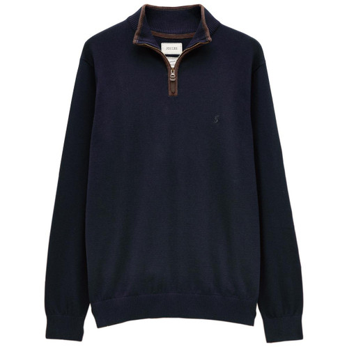 Navy Blue Joules Mens Hillside 1/4 Zip Jumper