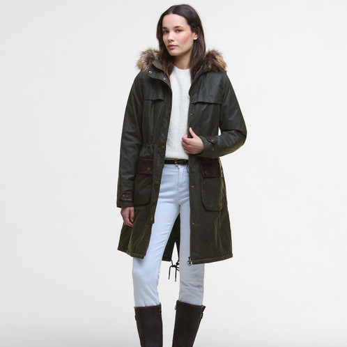 Barbour Women's Durham City Parka Wax