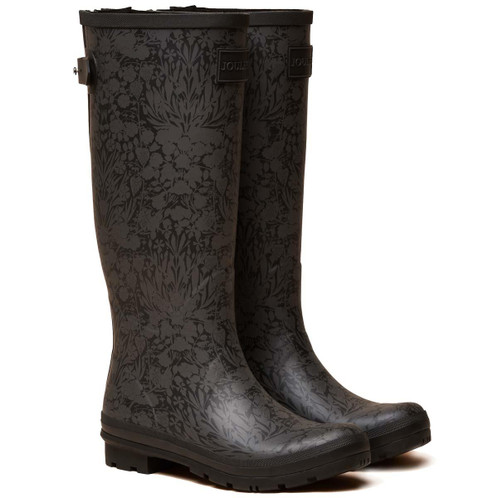Black Joules Womens Welly Print Tall Wellies